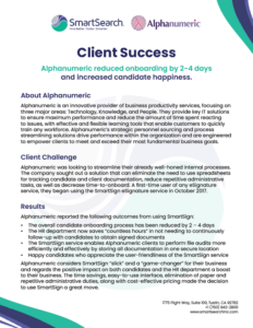 Alphanumeric Client Success