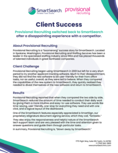 Provisional Recruiting Client Success
