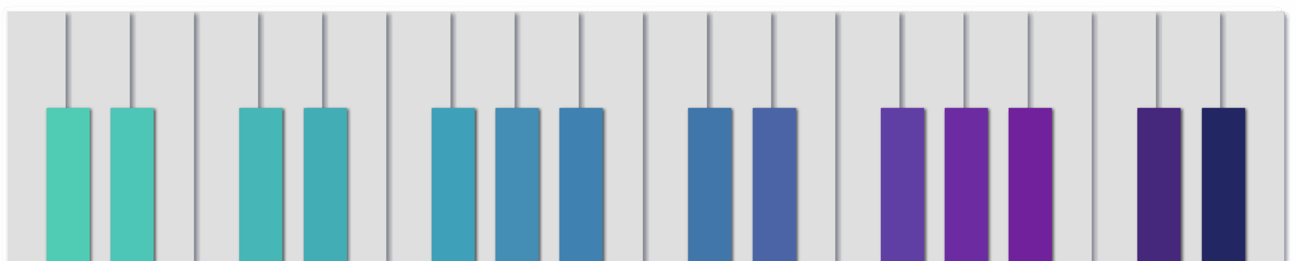 Keys graphic with segmented areas